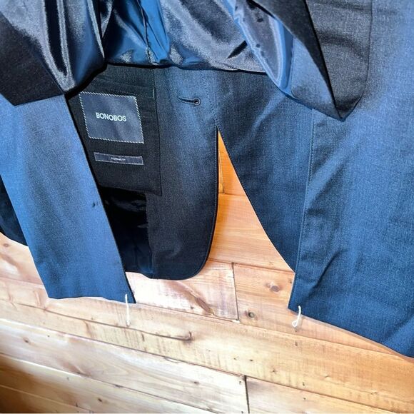 $400 NWOT Bonobos 44S Standard Fit Charcoal gray Jetsetter wool suit blazer - Picture 11 of 16